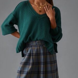 Anthropologie Pilcro Oversized V-Neck Sweater